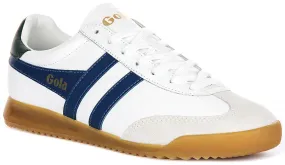 Gola Classics Torpedo Leather In White Navy For Men Pliable enough to support quick starts and stops
