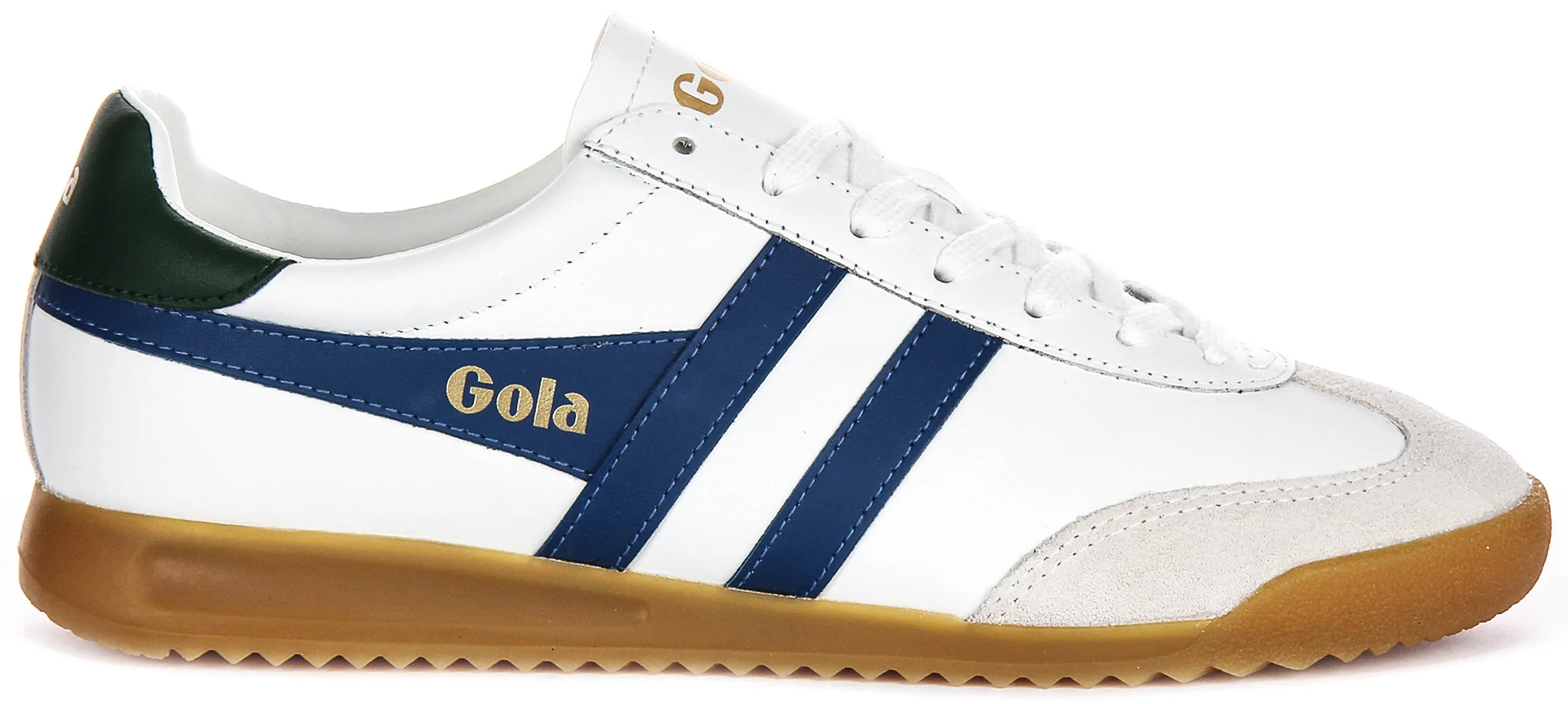Gola Classics Torpedo Leather In White Navy For Men Seam Fit