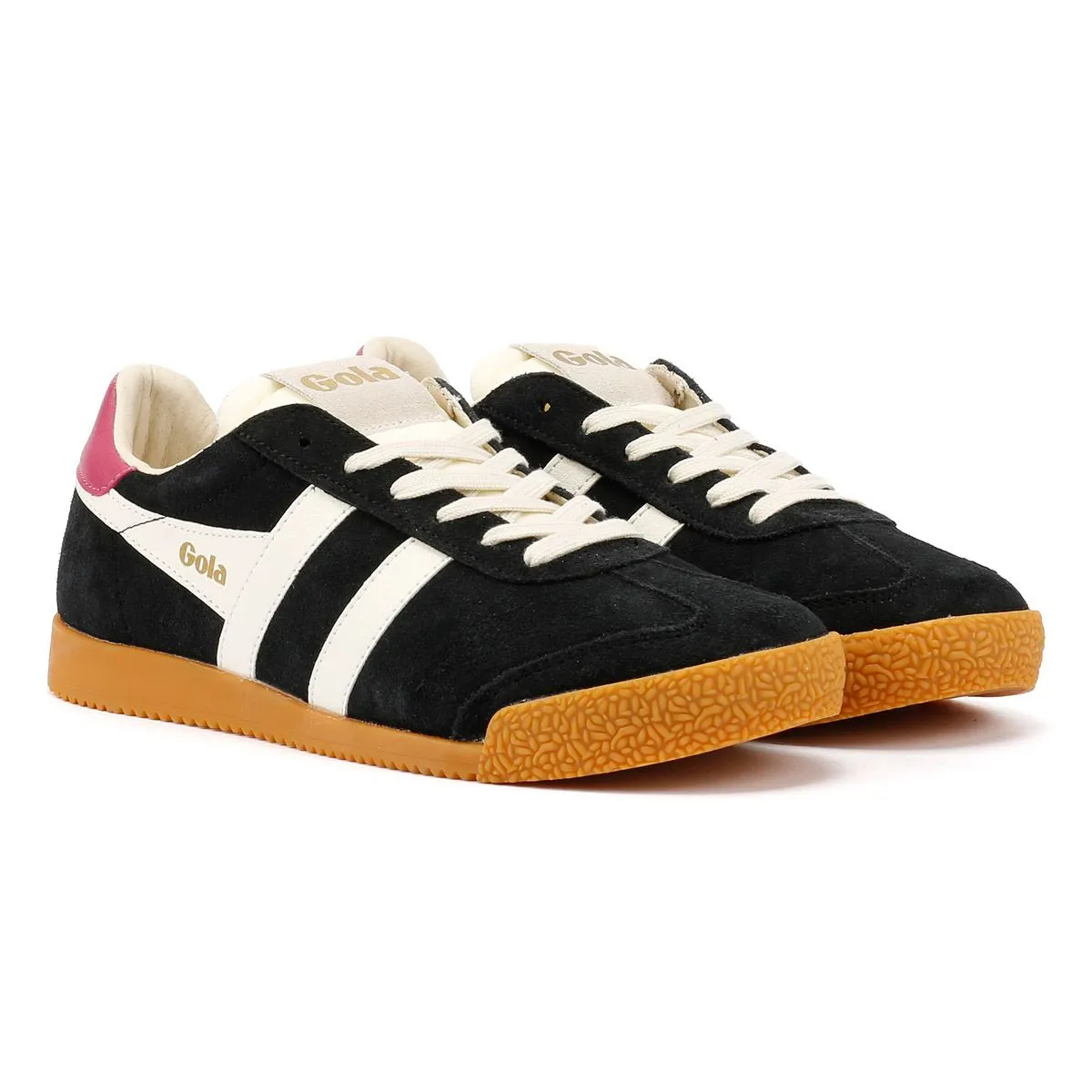 Gola Elan Suede Women's Black/White Trainers Energy Motion Walk Comfort