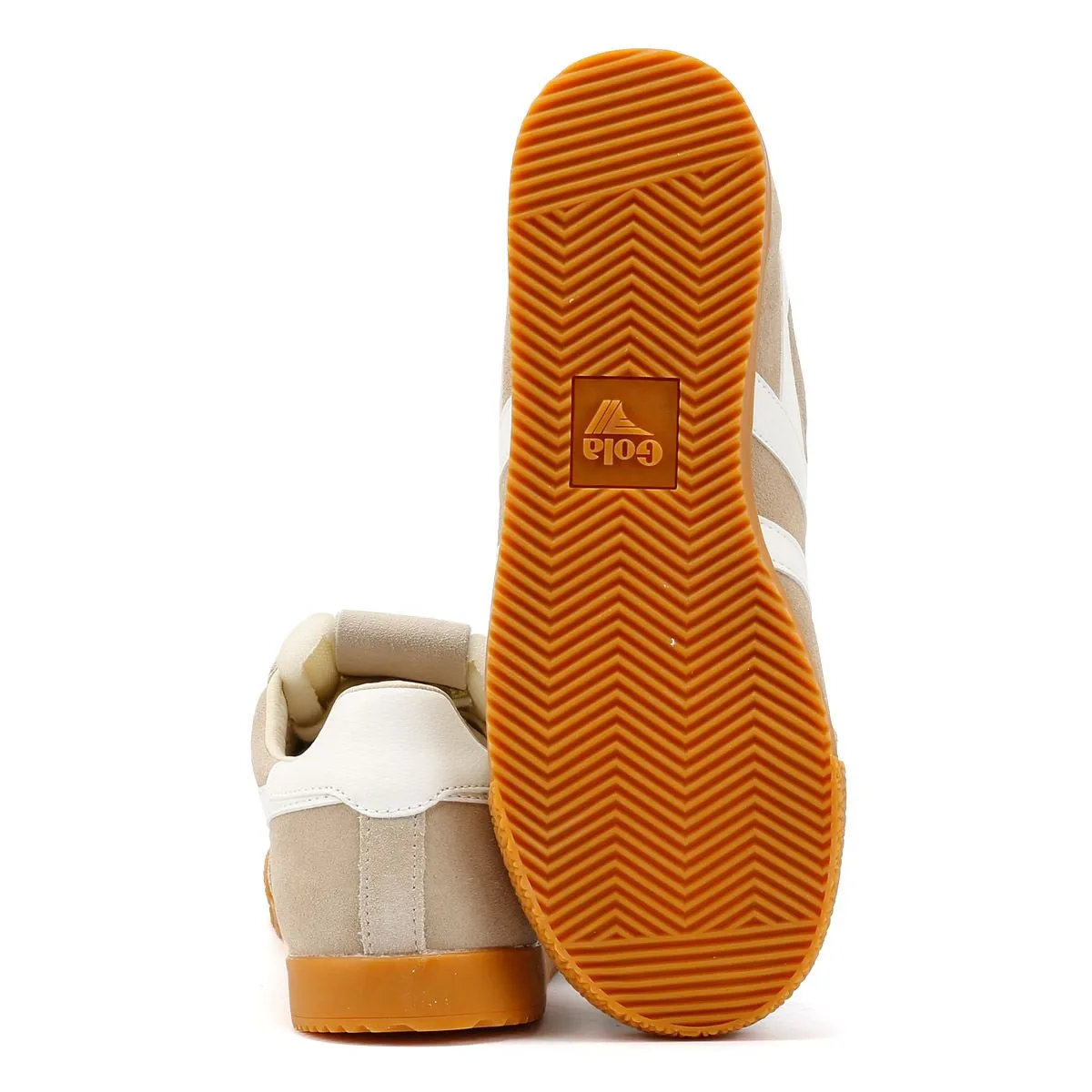 Gola Elan Suede Women's Bone/White Trainers Strong Hold