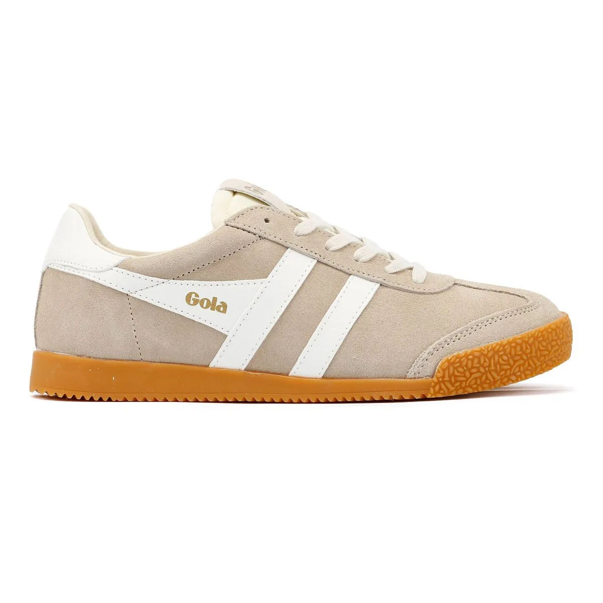 Gola Elan Suede Women's Bone/White Trainers Strong Hold