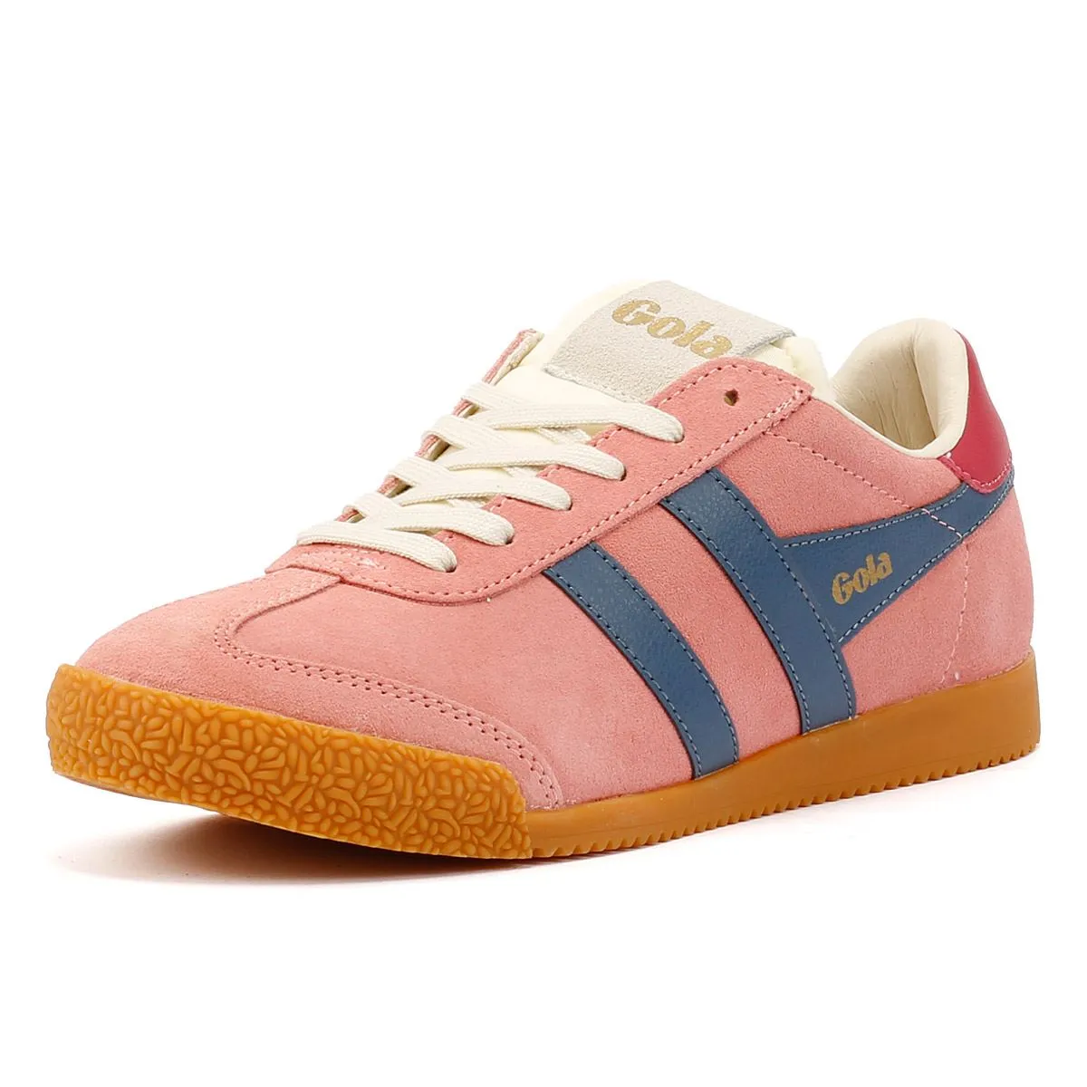Gola Elan Suede Women's Coral Pink/Moonlight Trainers Steady Pace
