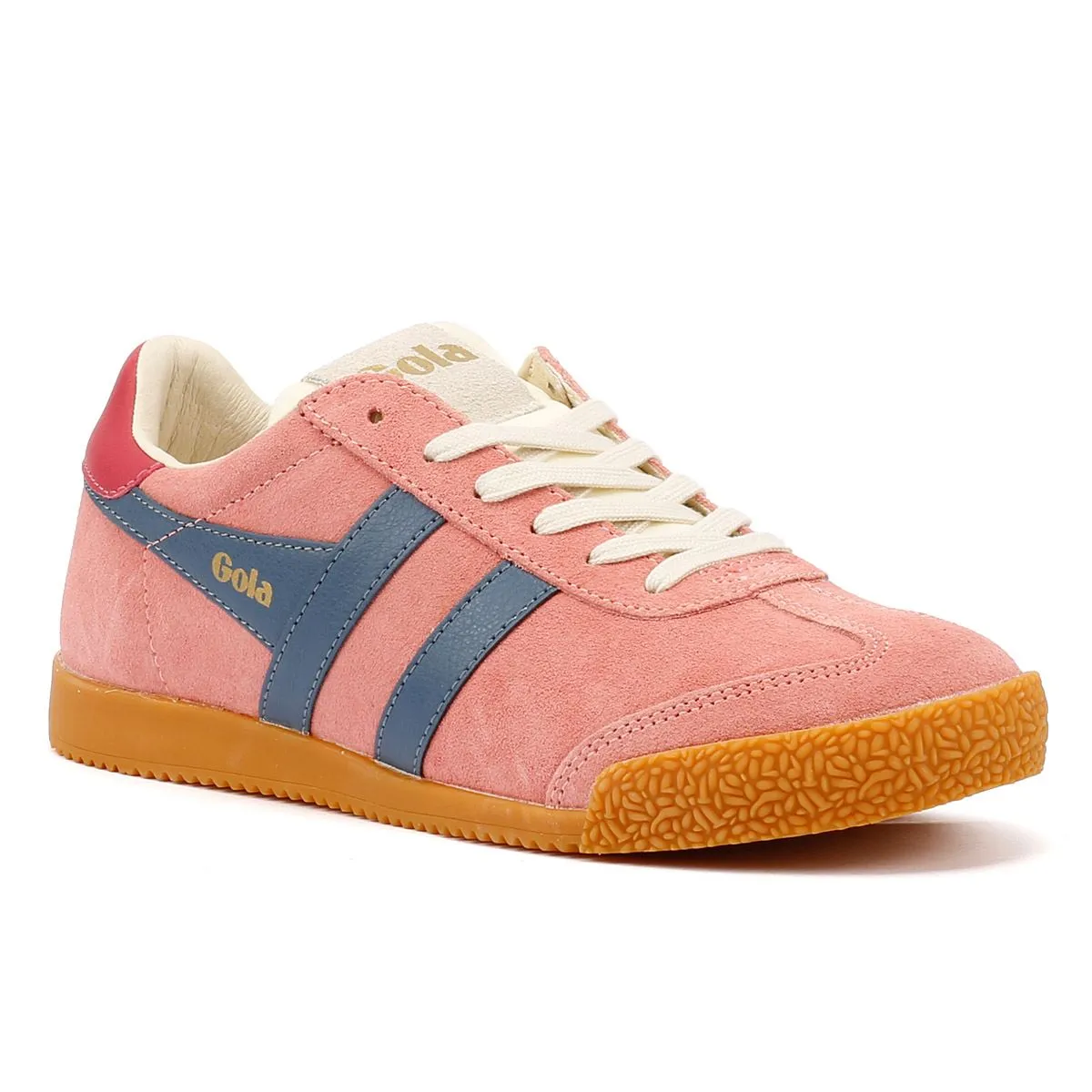 Gola Elan Suede Women's Coral Pink/Moonlight Trainers Steady Pace