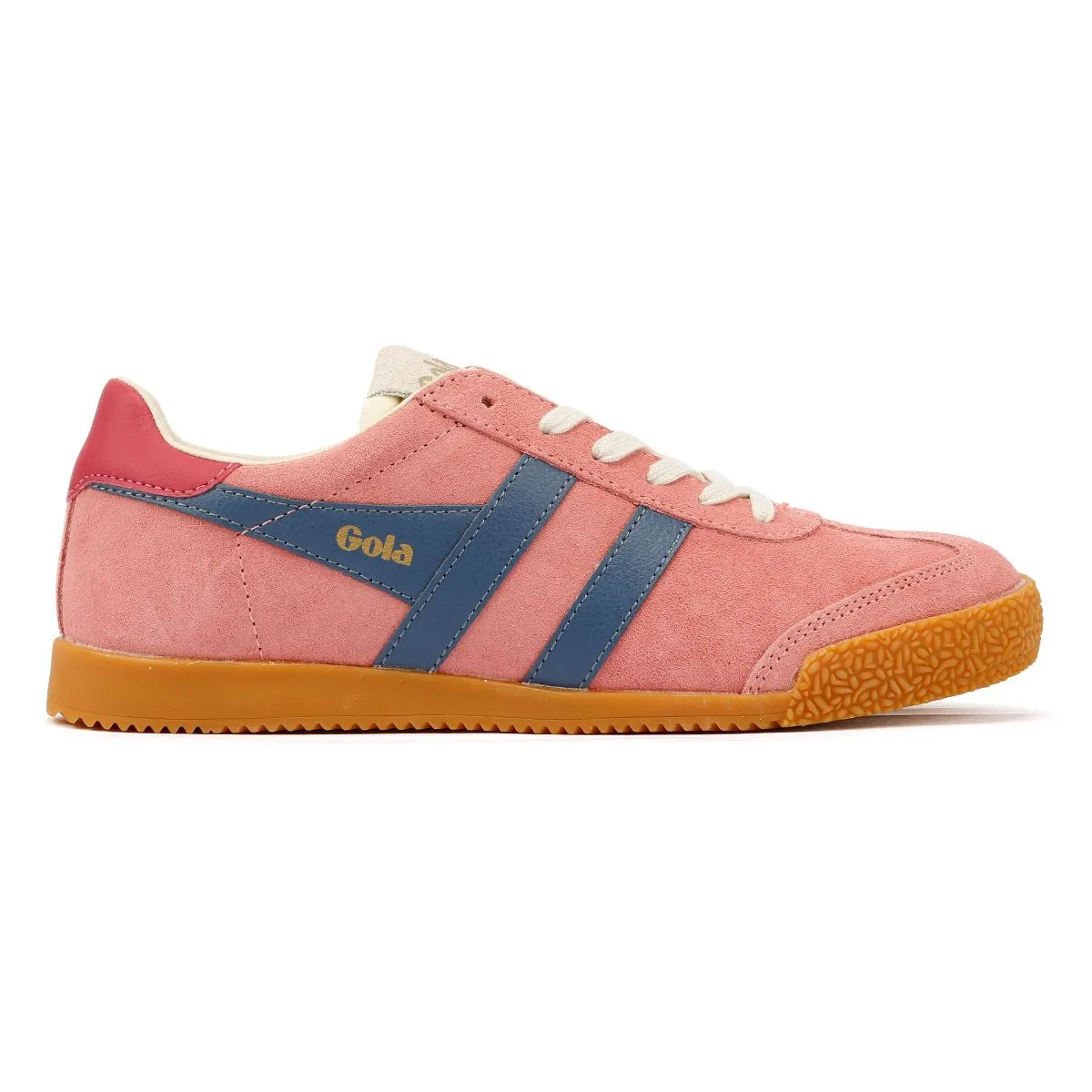 Gola Elan Suede Women's Coral Pink/Moonlight Trainers Steady Pace