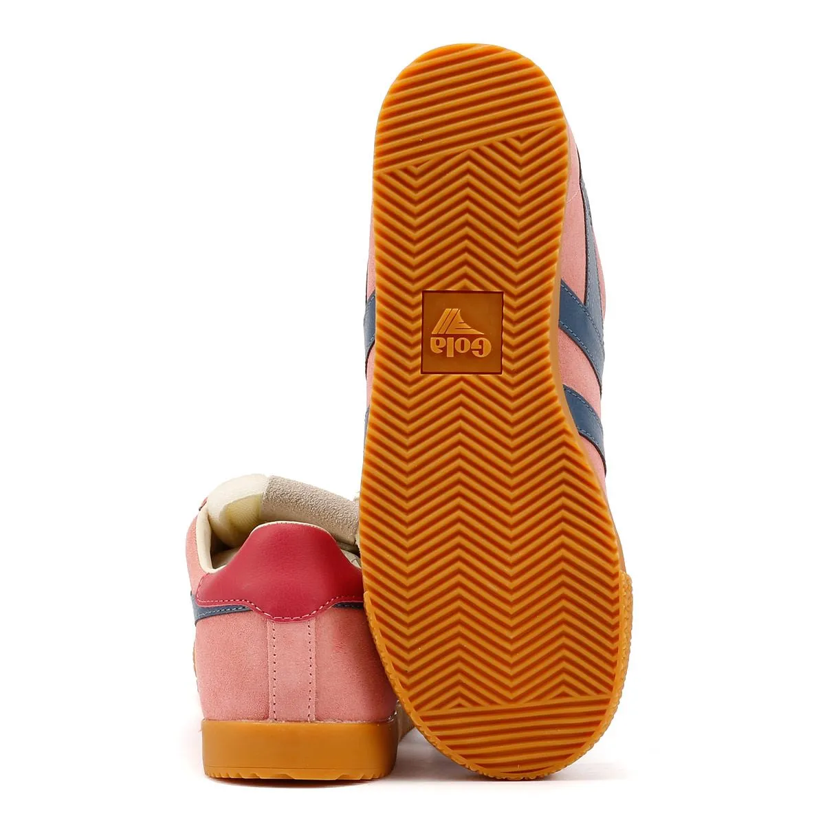 Gola Elan Suede Women's Coral Pink/Moonlight Trainers Steady Pace