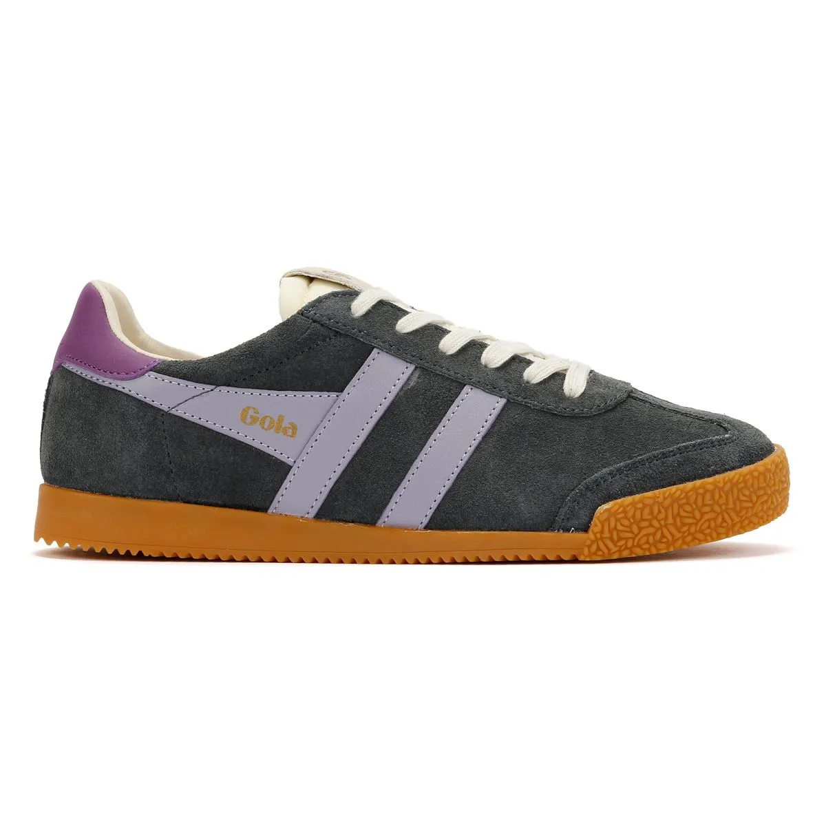 Gola Elan Suede Women's Storm/Foxglove Trainers Foam Fit