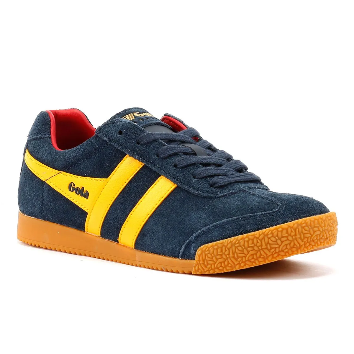 Gola Harrier Suede Women's Navy/Sun Trainers Impact Flow