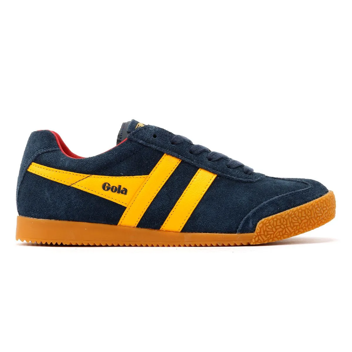 Gola Harrier Suede Women's Navy/Sun Trainers Impact Flow