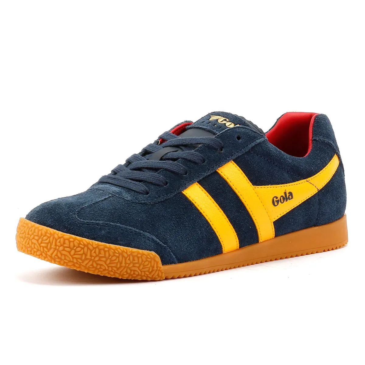 Gola Harrier Suede Women's Navy/Sun Trainers Impact Flow
