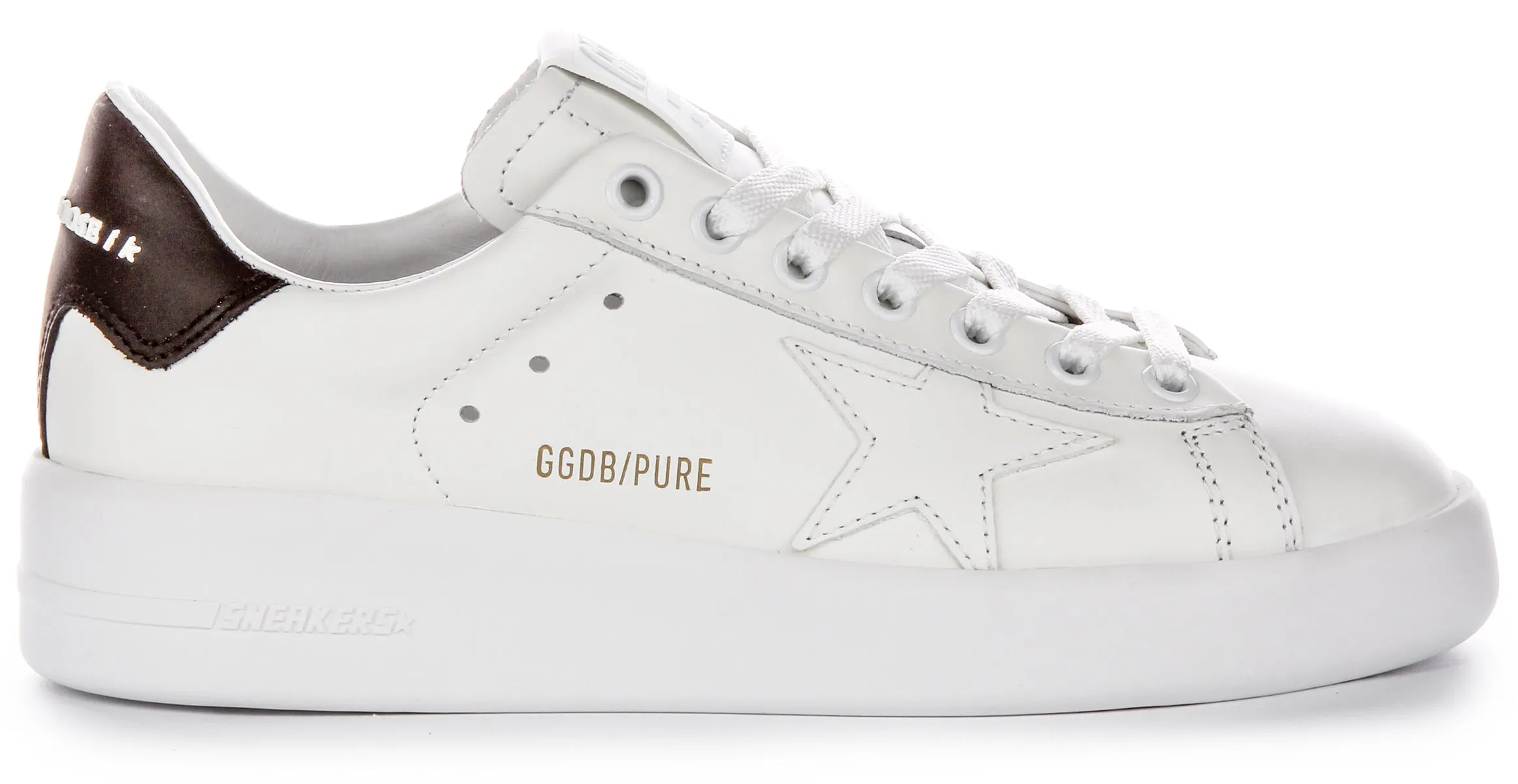 Golden Goose Pure Star New In White Black For Women Step Smart