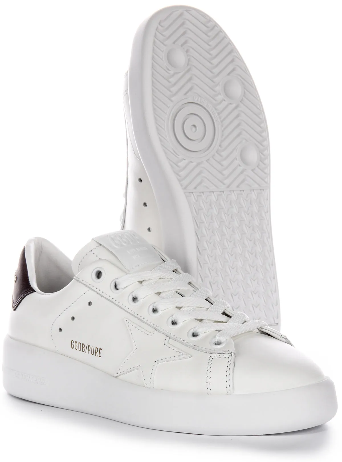 Golden Goose Pure Star New In White Black For Women Step Smart