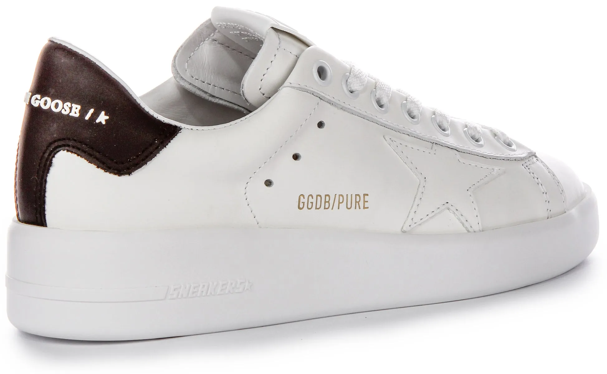 Golden Goose Pure Star New In White Black For Women Step Smart