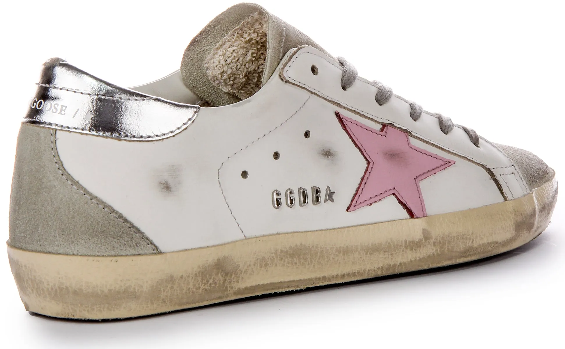 Golden Goose Super-Star In White Pink For Women Move Fast