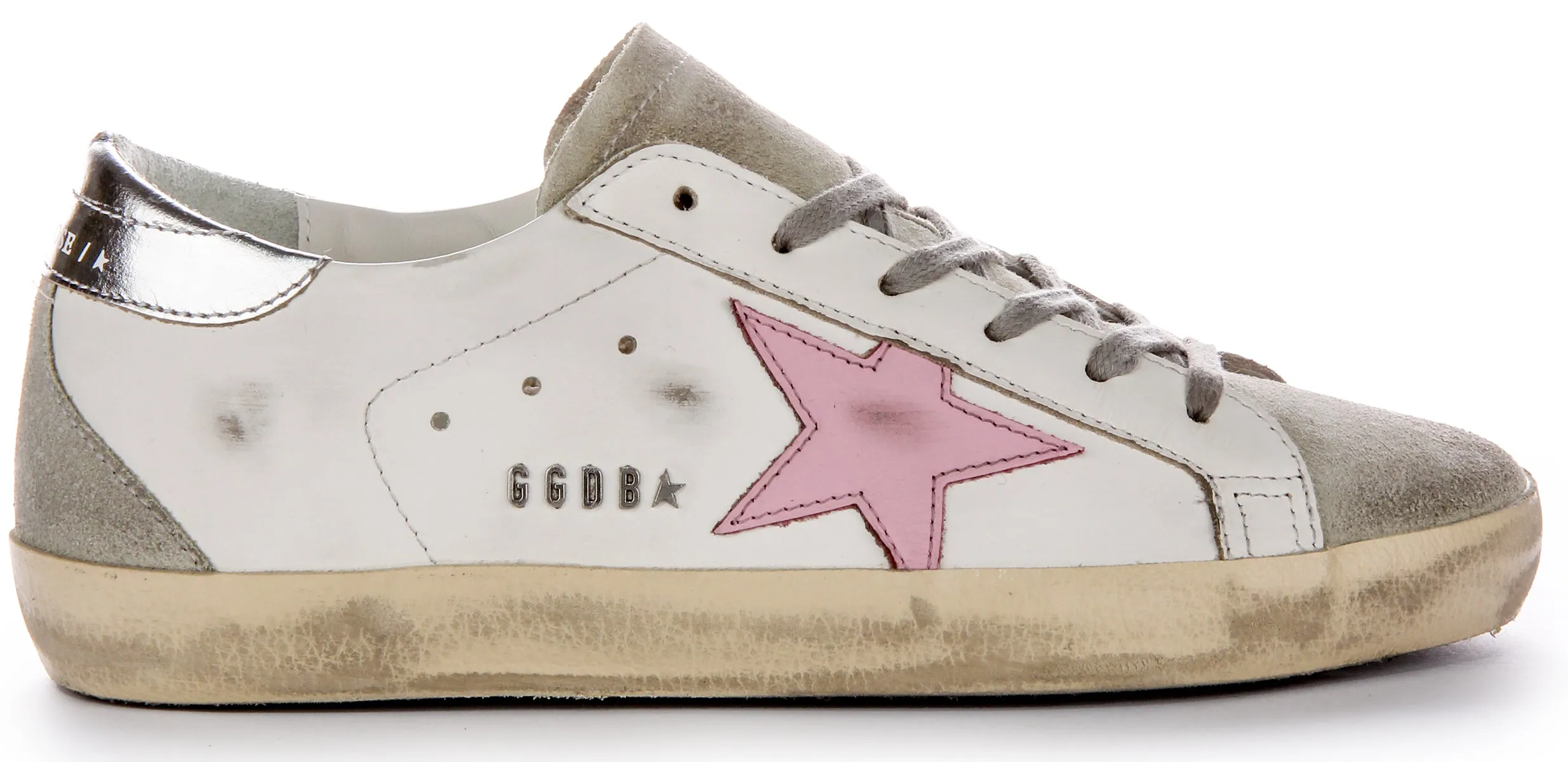 Golden Goose Super-Star In White Pink For Women Move Fast