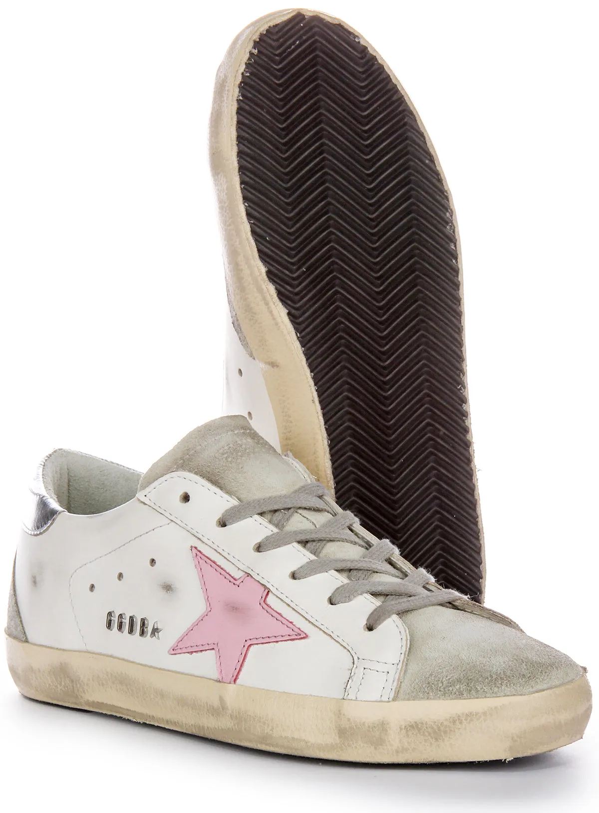 Golden Goose Super-Star In White Pink For Women Move Fast