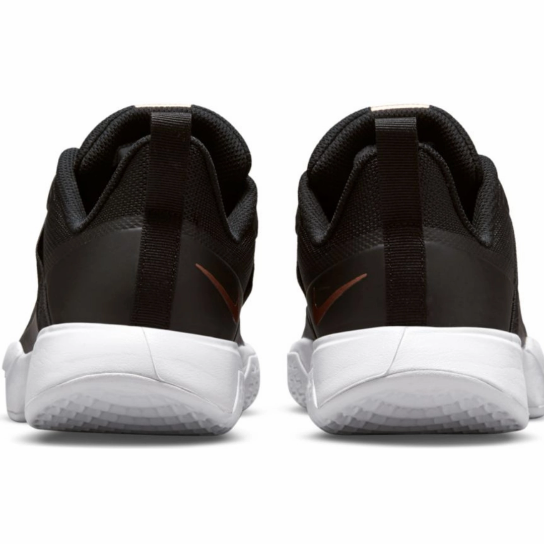 Good Traction Control Concept Nike Womens Court Vapor Lite Tennis Shoes - Black/Metallic Red Bronze-White