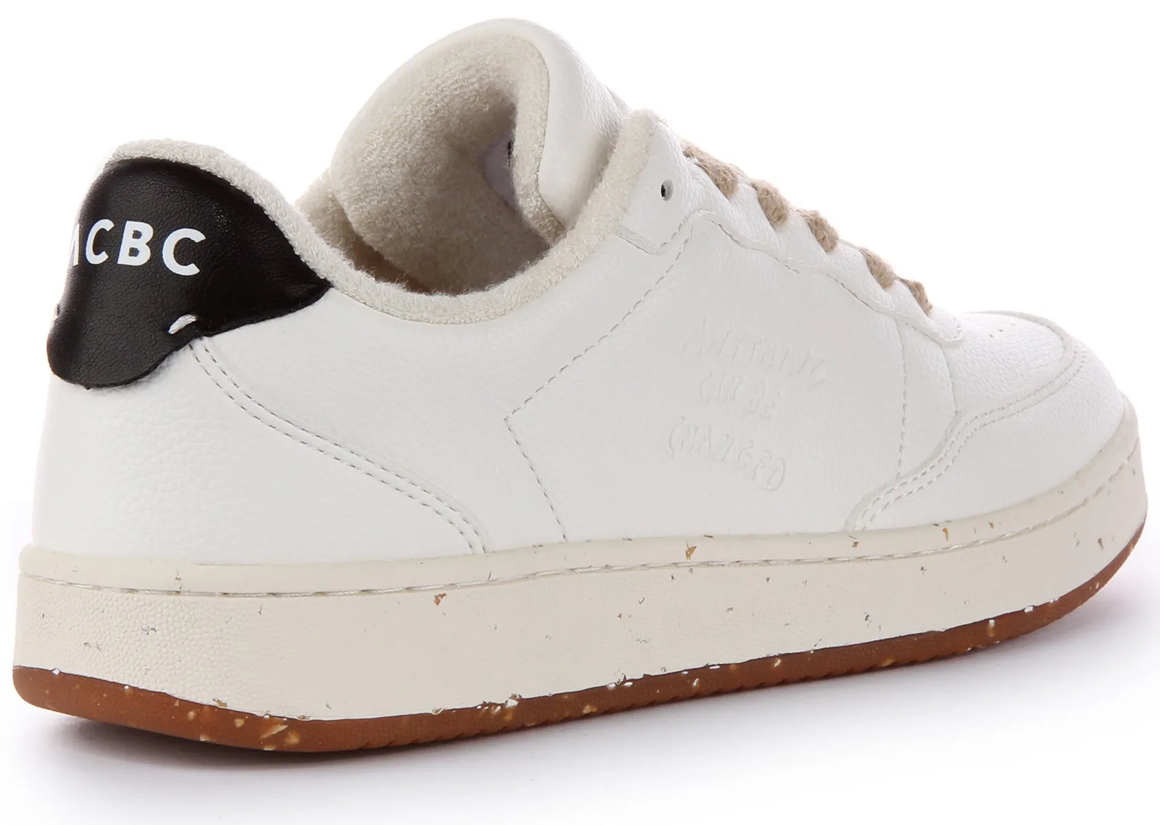 Grip Lines ACBC Lace up Grape Trainers In White Navy