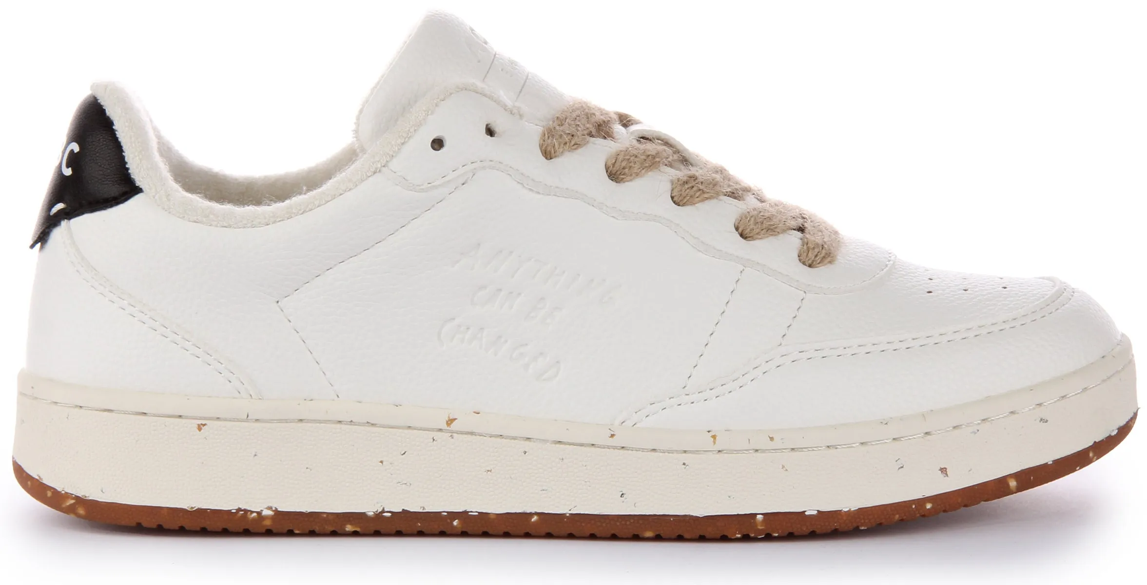 Grip Lines ACBC Lace up Grape Trainers In White Navy