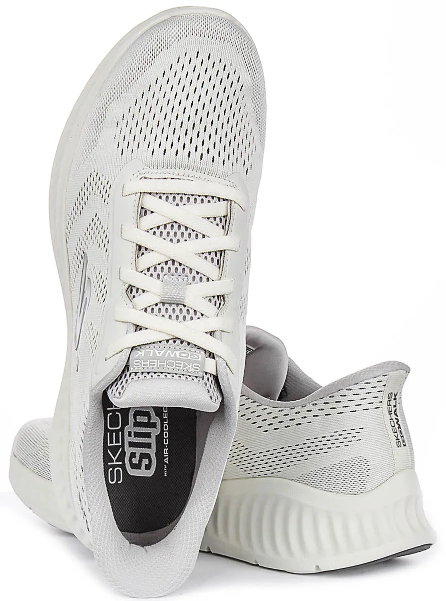 Grip Lock Skechers Go Walk Now Payton In White Grey For Men