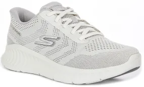 Skechers Go Walk Now Payton In White Grey For Men Compact Cushion Inner Foam