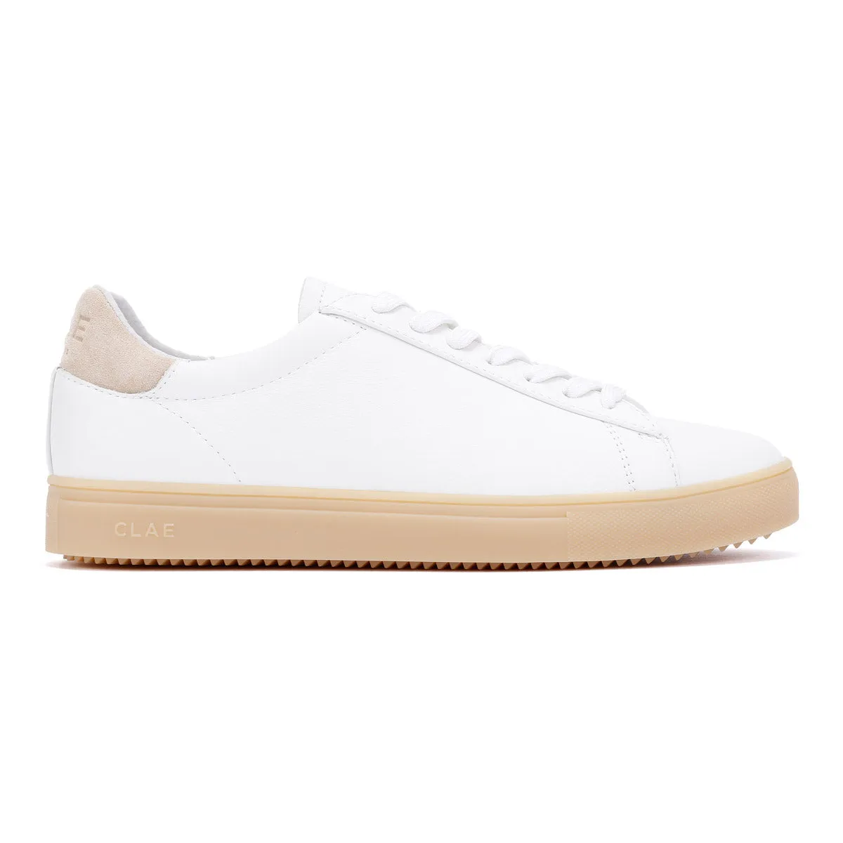 Grip Zones Clae Bradley Leather Men's White/Natural Gum Trainers