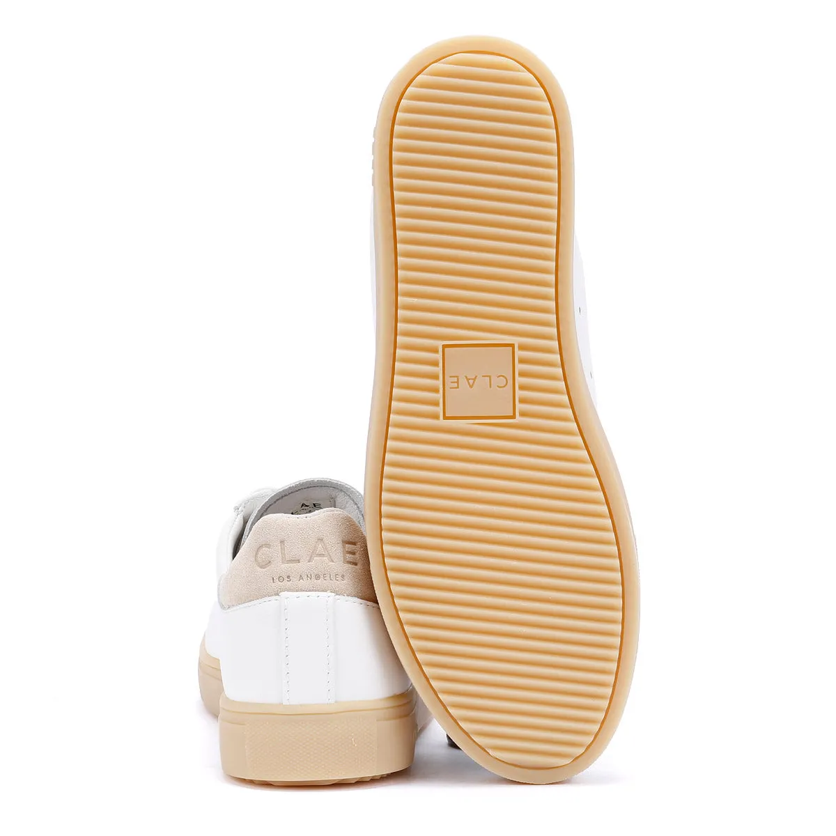 Grip Zones Clae Bradley Leather Men's White/Natural Gum Trainers