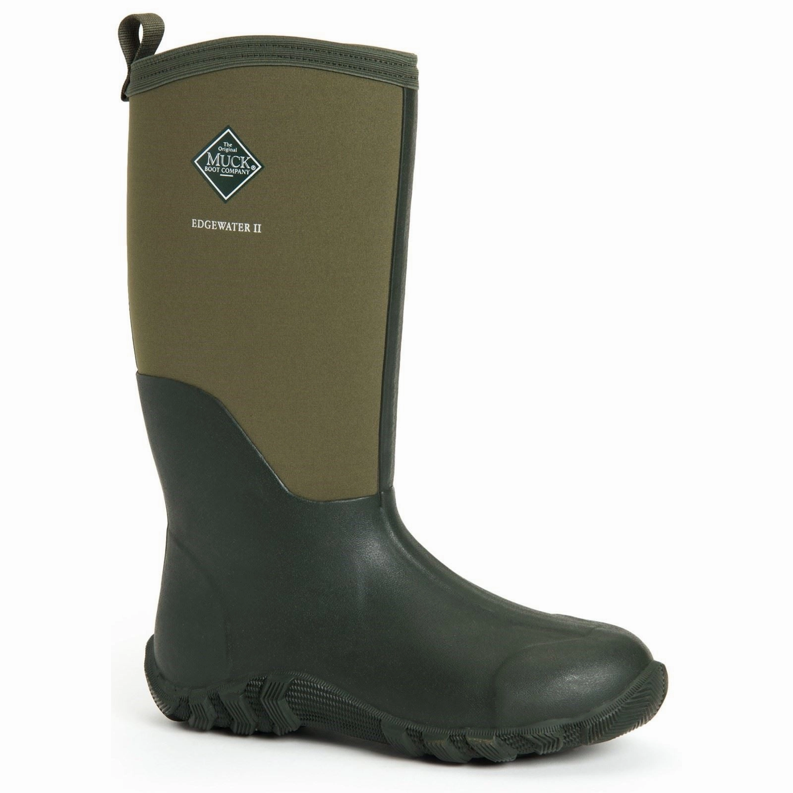 Easy Walking Boots All Day Walk Muck Boots Edgewater II Rubber Moss Wellington Boots