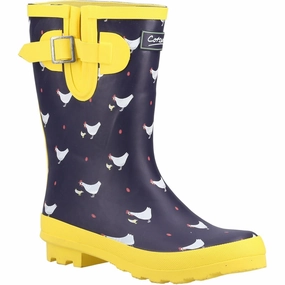 Comfy Walk Style Cotswold Farmyard Mid Rubber Chick Wellington Boots