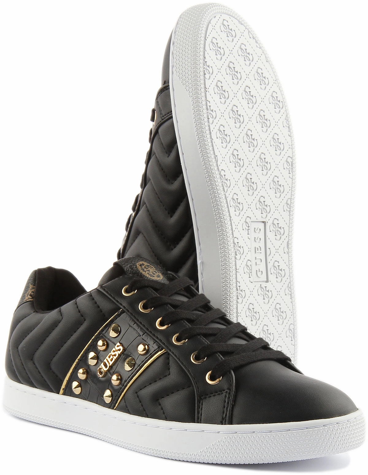 Grip Flex Guess Raula Stud In Black Gold For Women