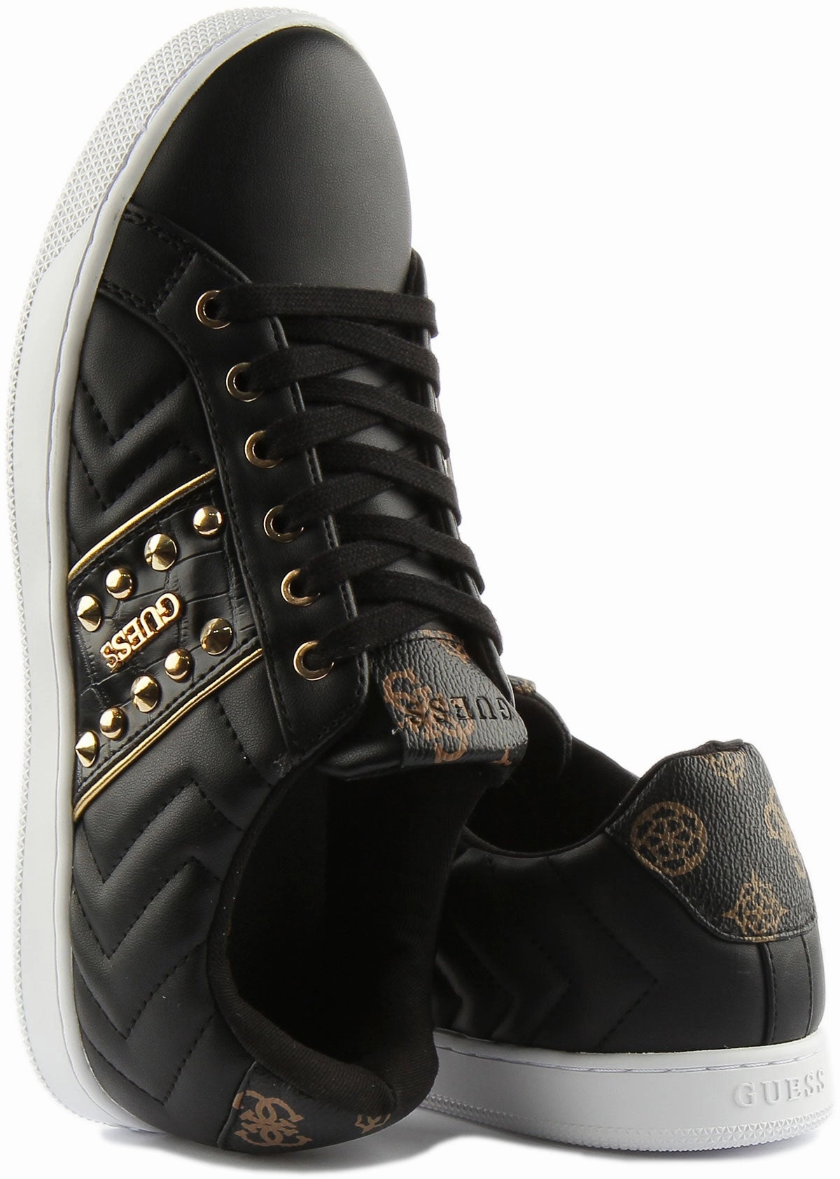 Grip Flex Guess Raula Stud In Black Gold For Women