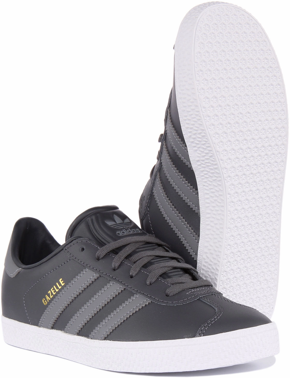 Grip Frame Adidas Gazelle J In Grey For Youth