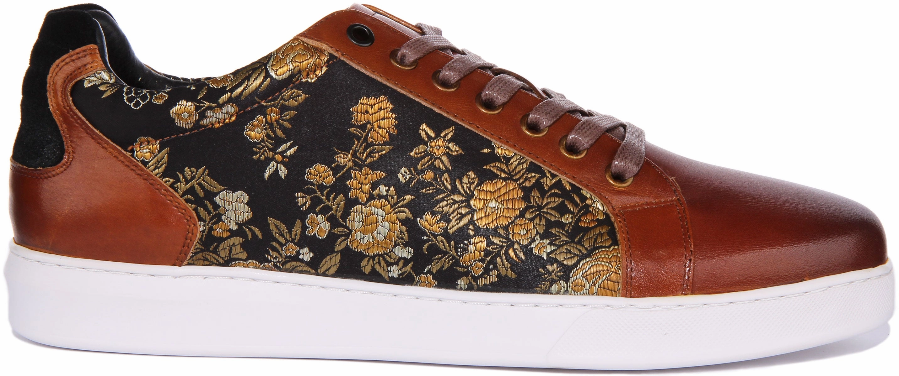 Grip Lines Justinreess England Emmerson Floral Trainer In Brown For Men