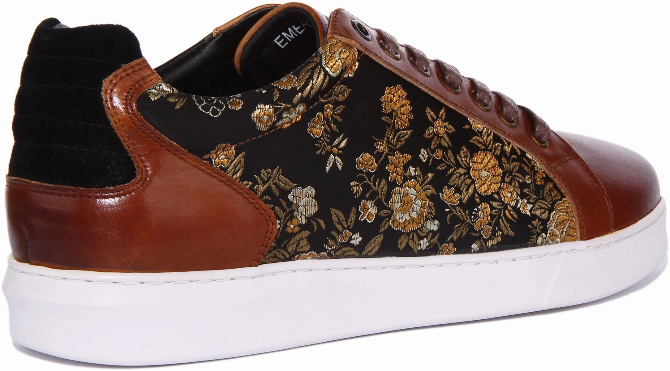 Grip Lines Justinreess England Emmerson Floral Trainer In Brown For Men