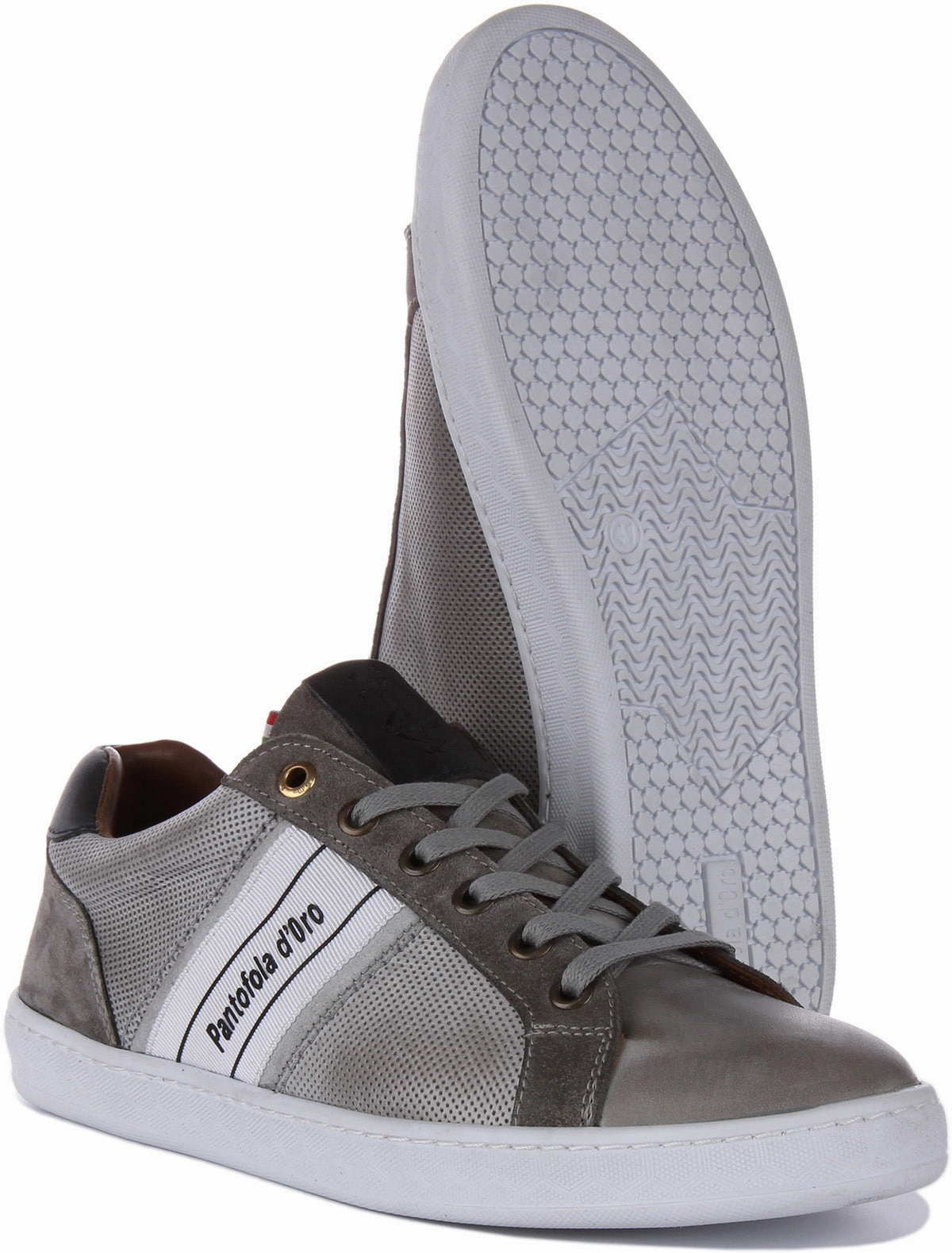 Grip Lines Pantofola D'Oro Melfi Uomo Low In Grey For Men