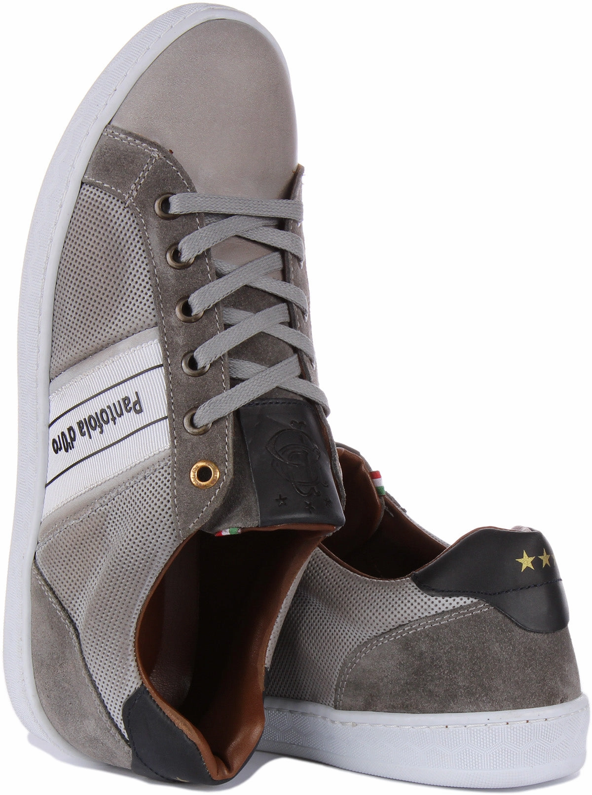 Grip Lines Pantofola D'Oro Melfi Uomo Low In Grey For Men