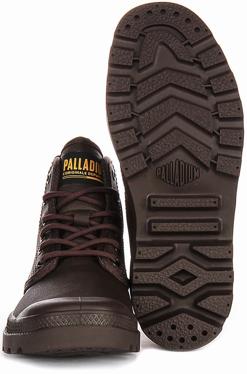 Grip Power Palladium Pampa Hi Coated In Cocoa Boots