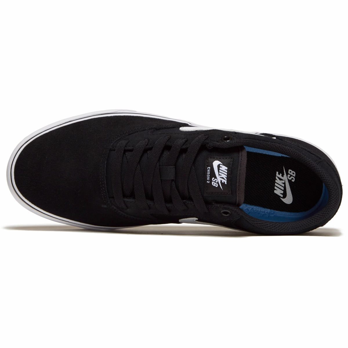 Grip Support Nike SB Chron 2 Shoes - Black/White/Black