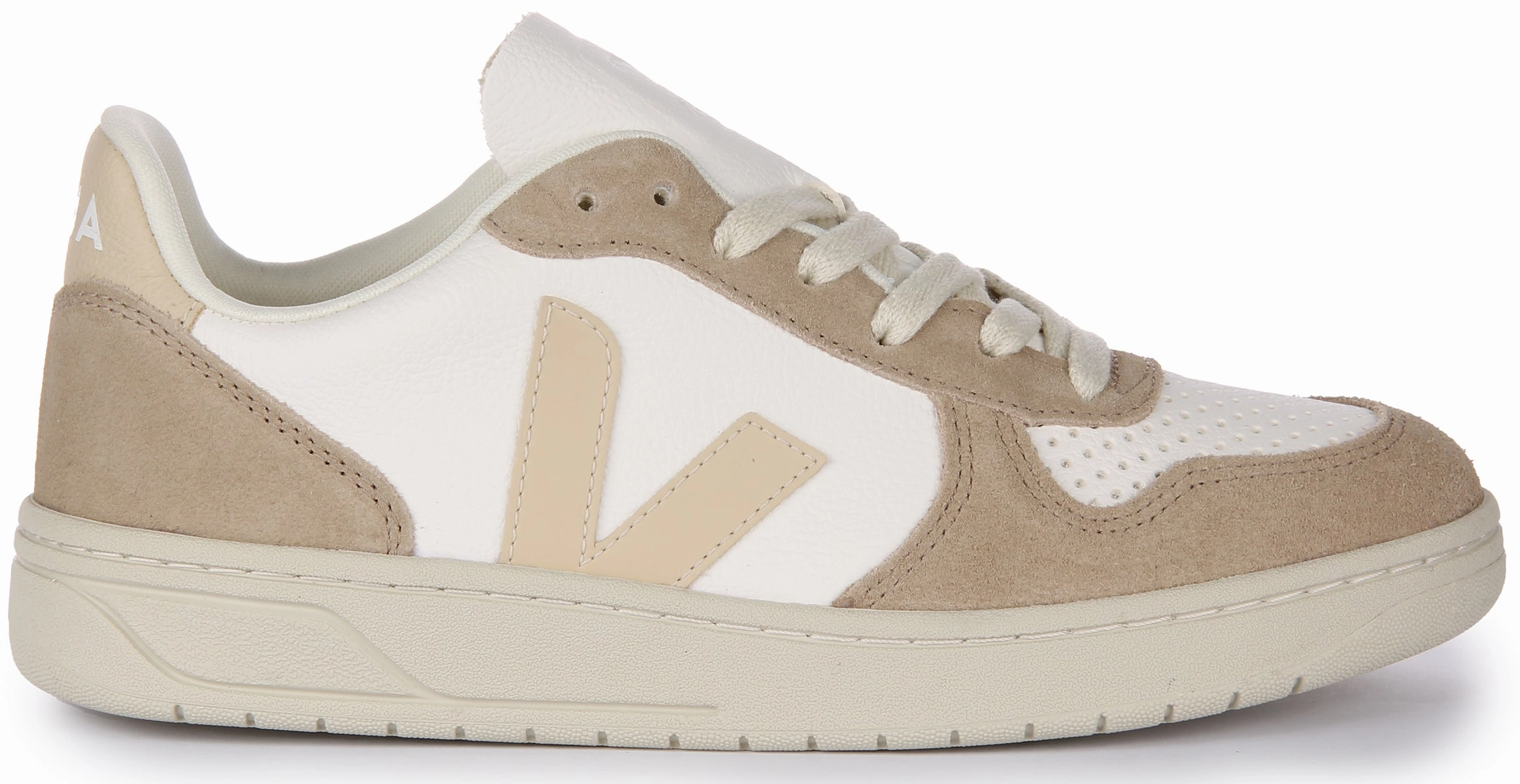 Grip Traction Veja V 10 Chromefree In White Grey For Women