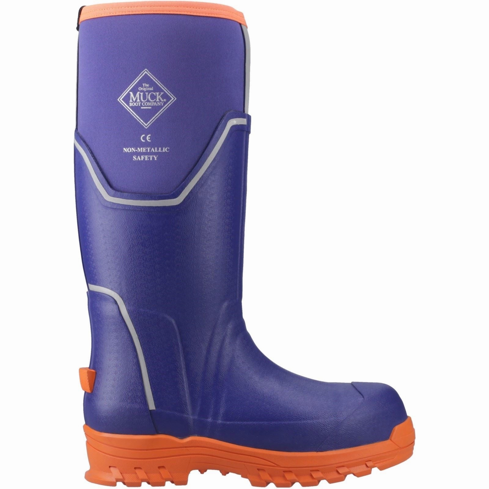 Grip Trek Pro Muck Boots Grit S5 Rubber Women's Blue/Orange Wellington Boots