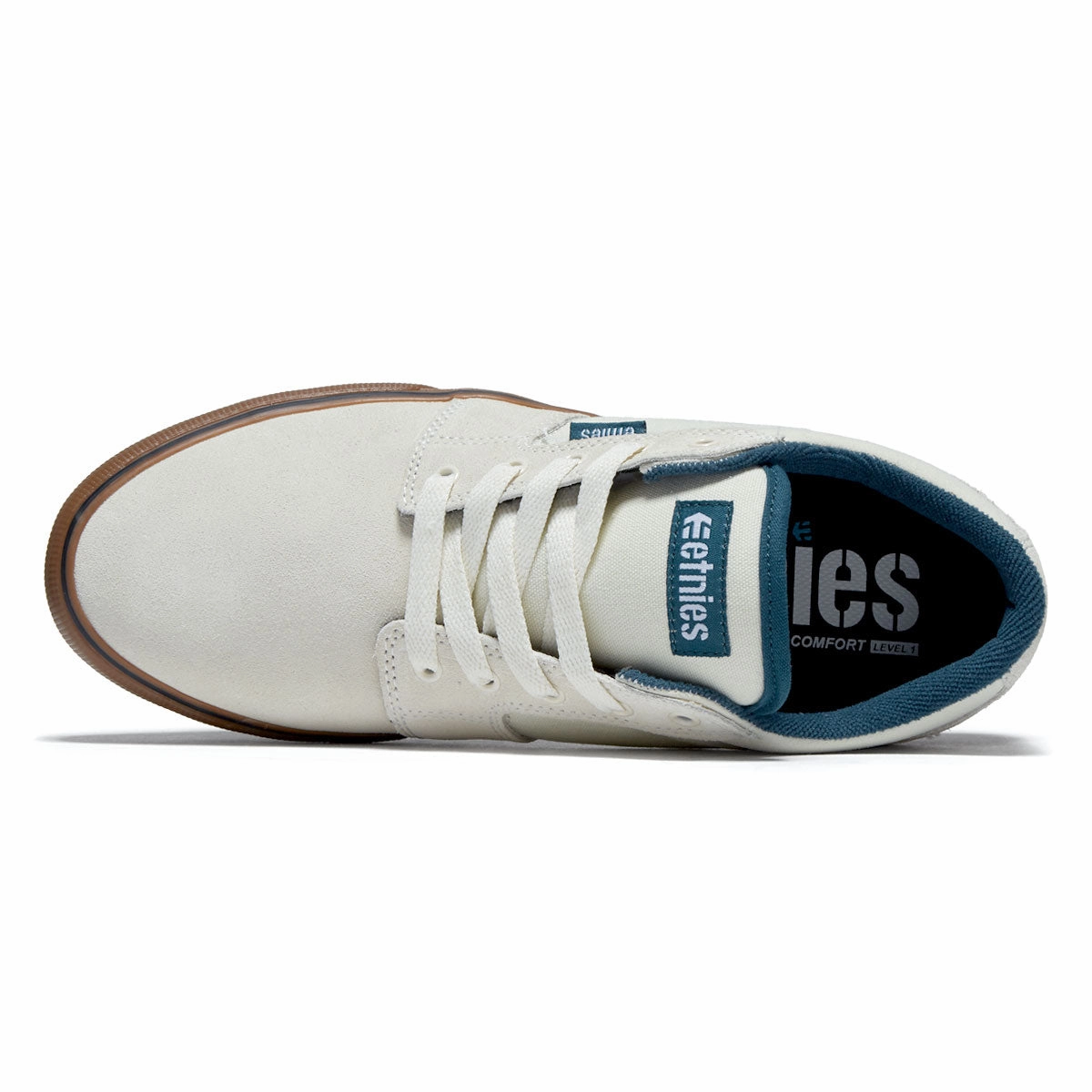Grip Walk Etnies Barge Ls Shoes - White/Blue/Gum