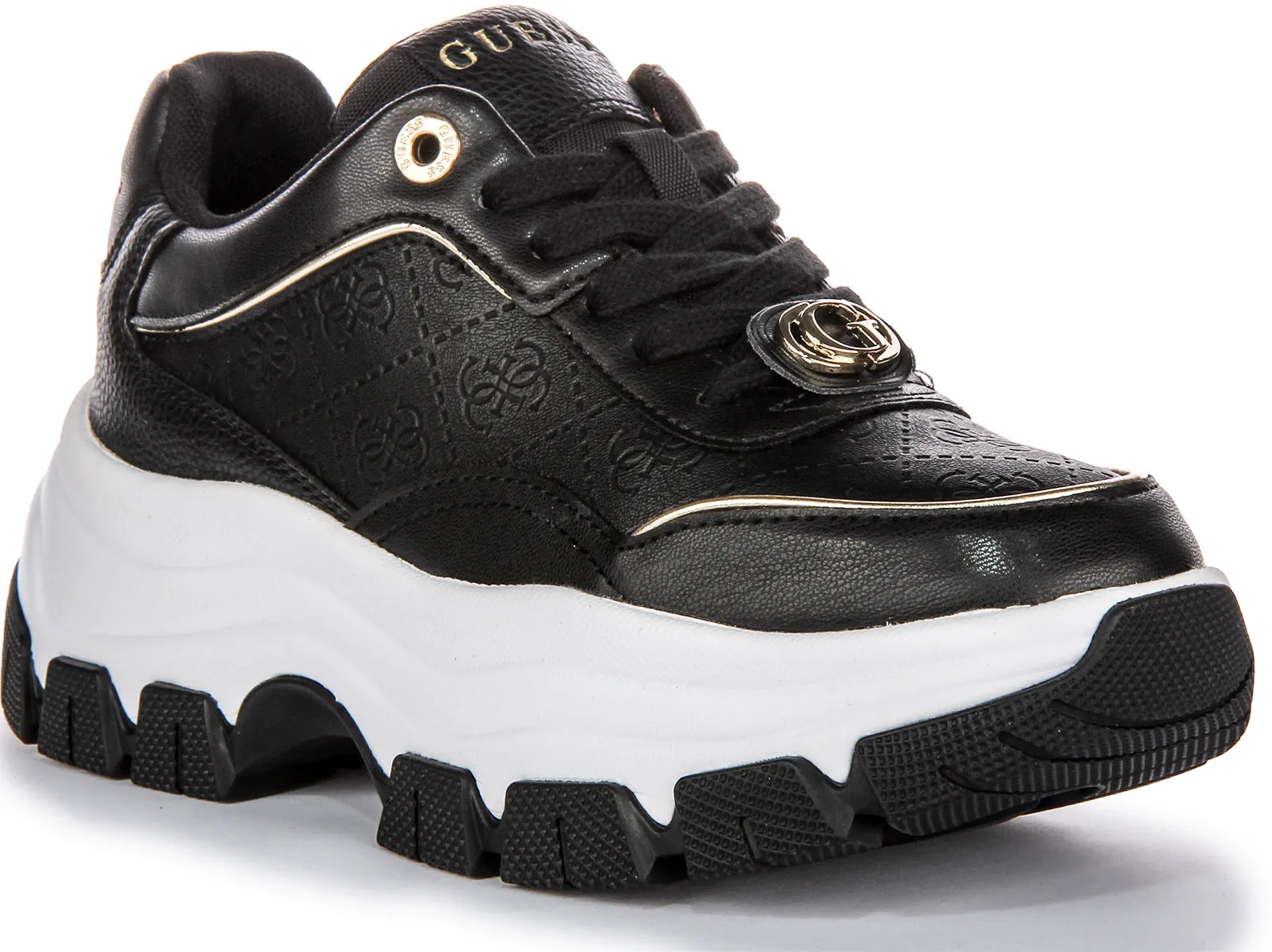 Balanced weight Guess Berrett In Black Gold 4G Print For Women