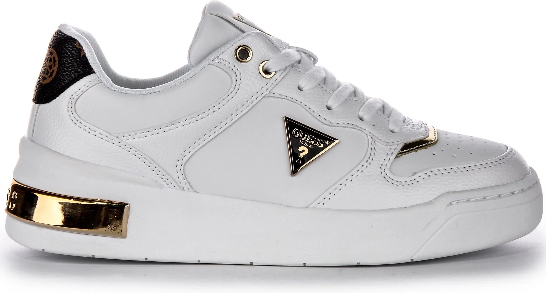 Guess Clarkz In White Gold For Women Grip Zones