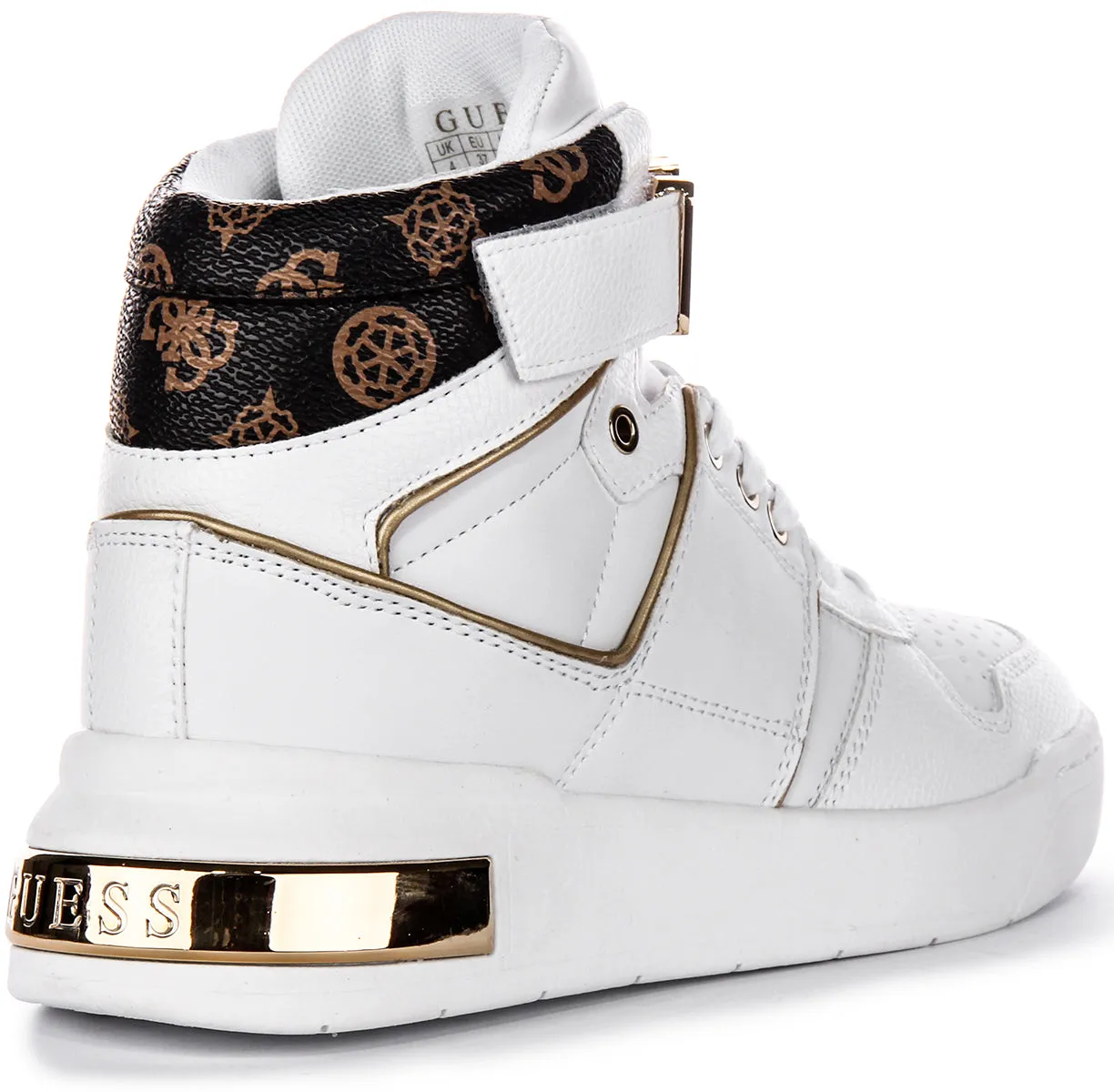 Guess Corten Hi In White Gold For Women Tough