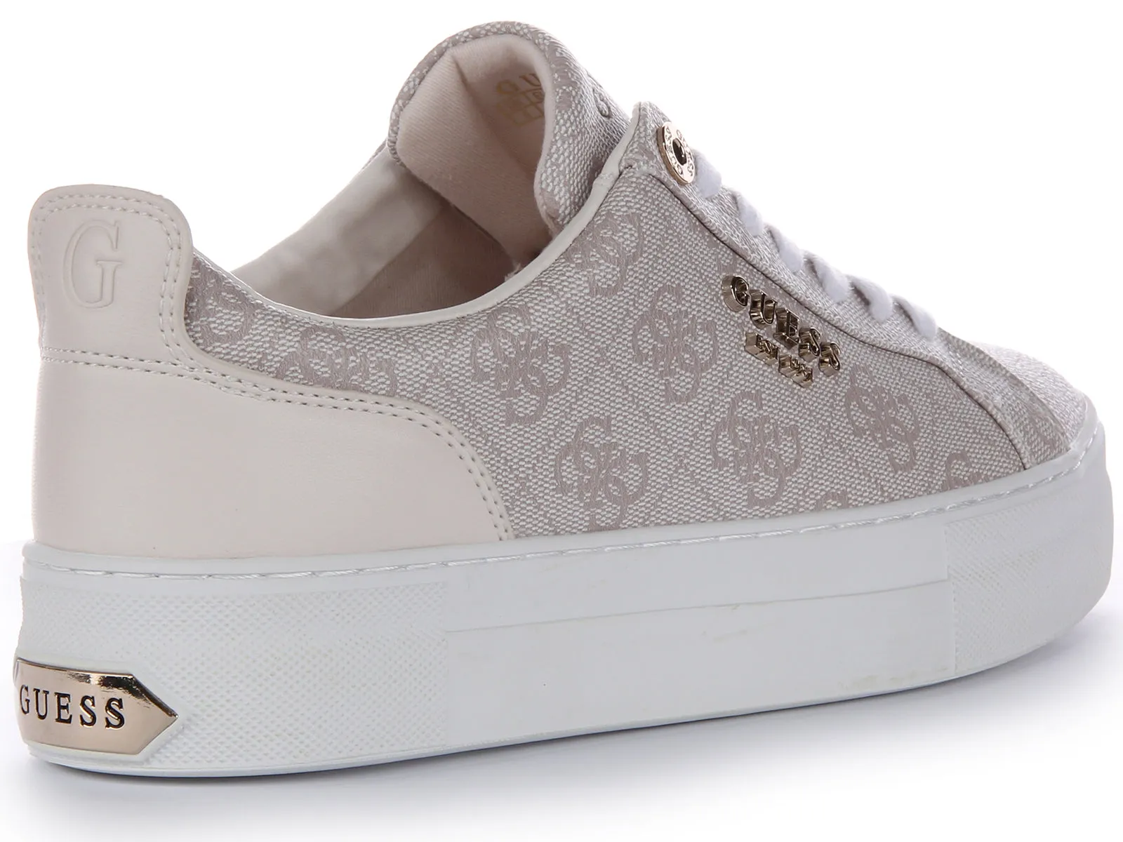Guess Genza 4G Trainers In Stone For Women Easy Run