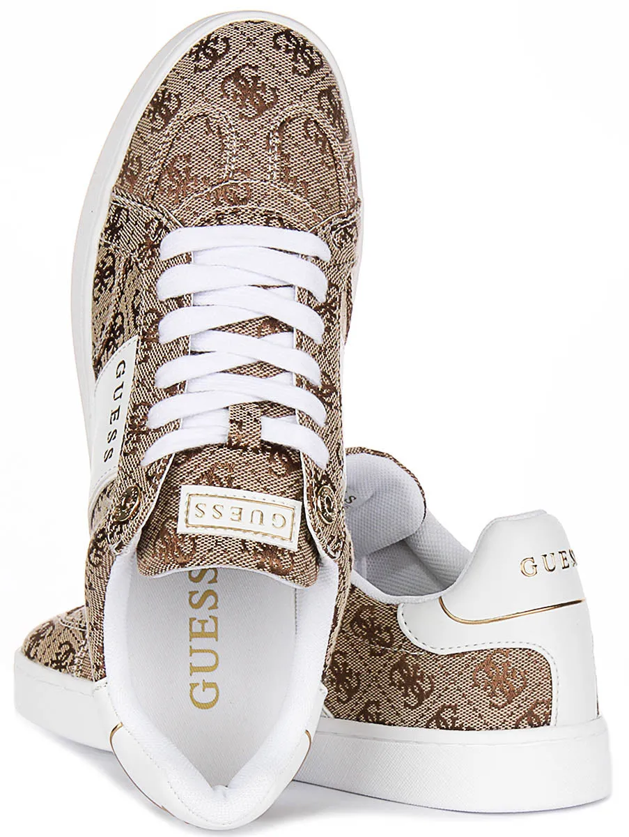 Guess Jrone 4G Logo In Beige Brown for Women Fast Drying