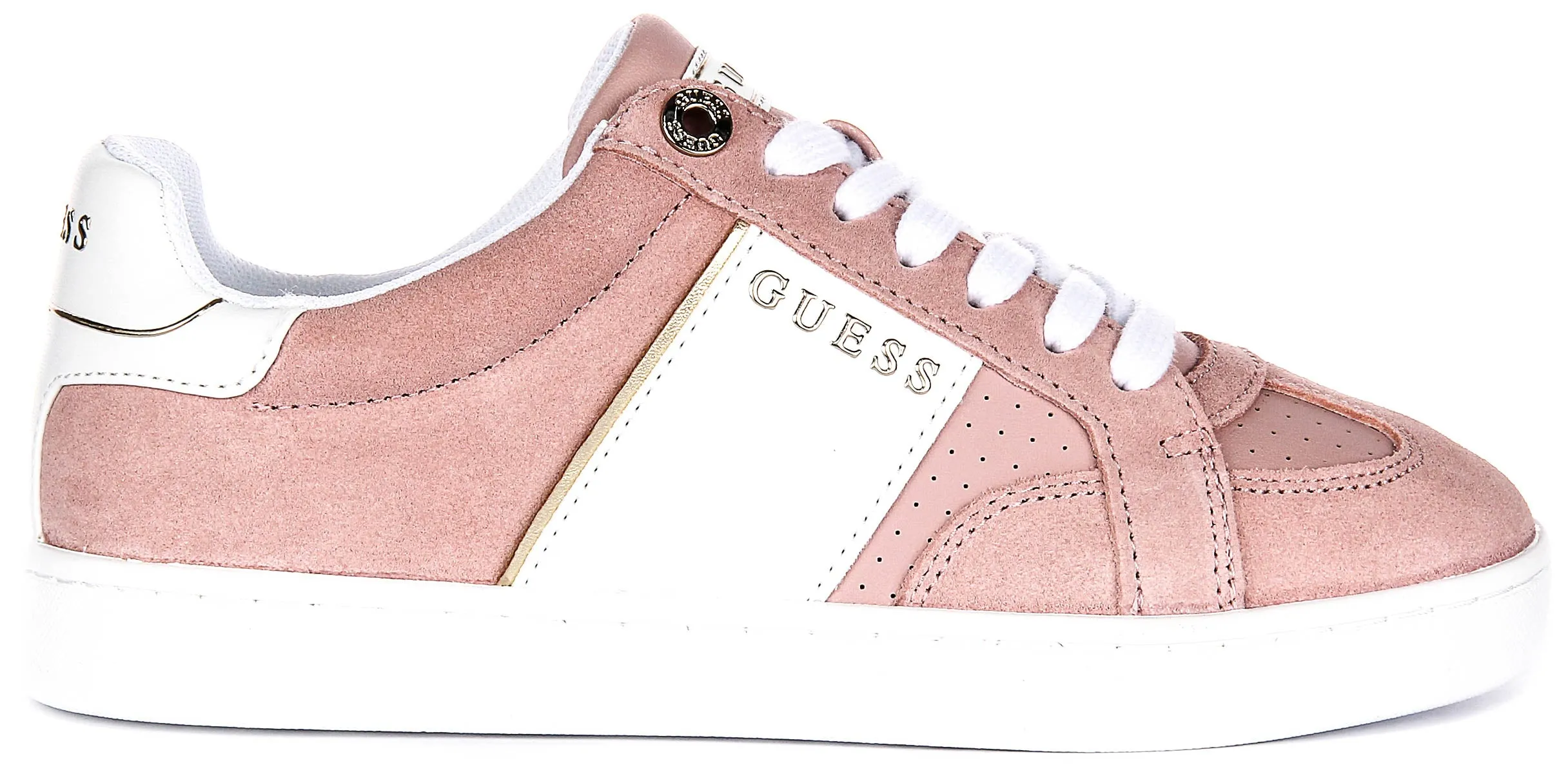 Guess Jrone Suede Sneaker In Pink for Women Stable Feel