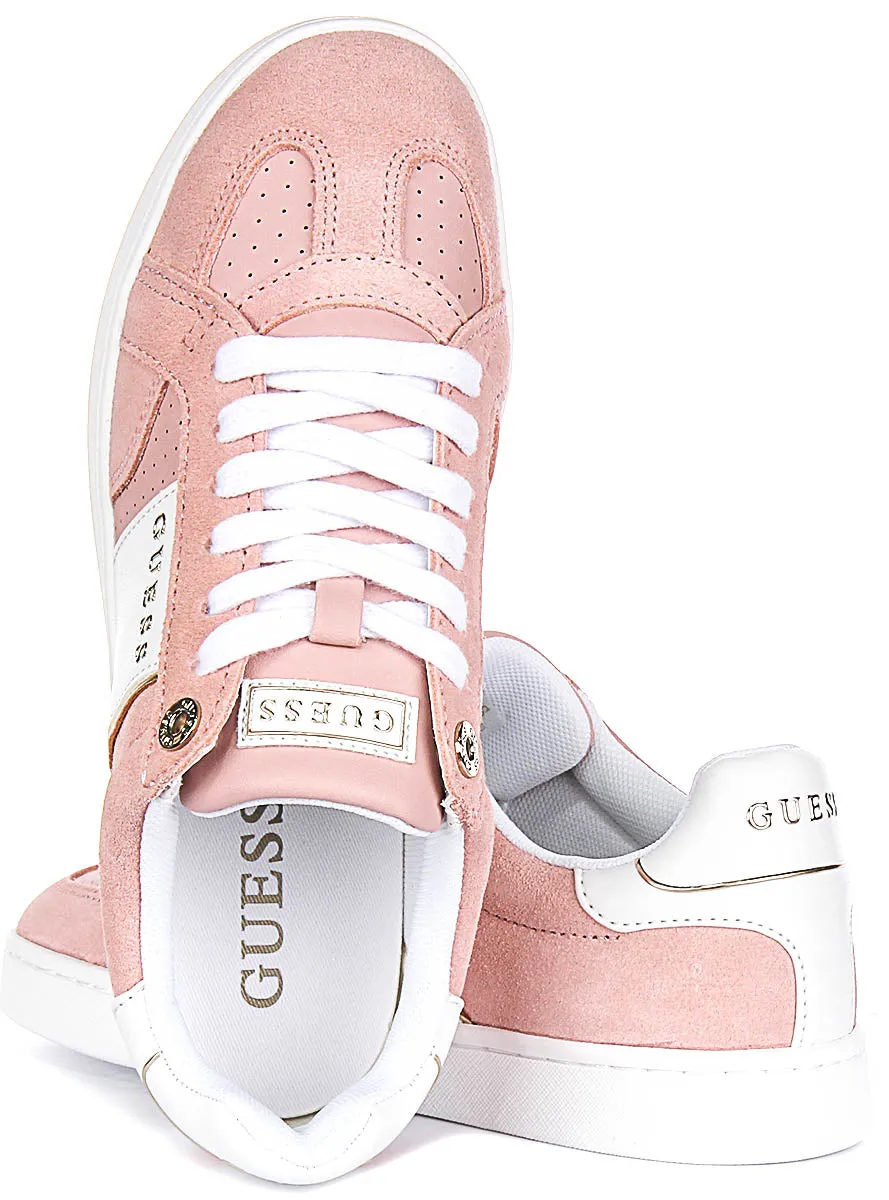 Guess Jrone Suede Sneaker In Pink for Women Stable Feel