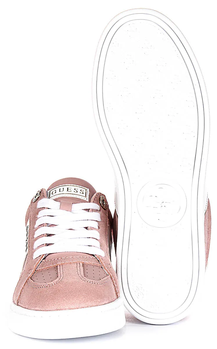 Guess Jrone Suede Sneaker In Pink for Women Stable Feel