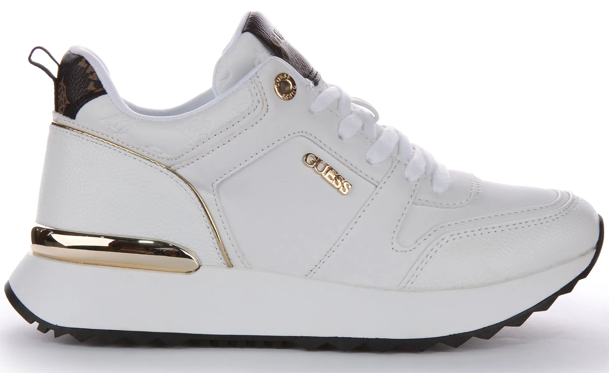 Guess Kaddy Peony In White Gold For Women Rebound Tech