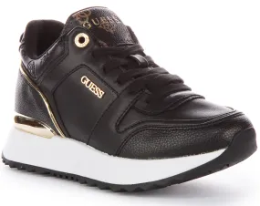 Effortless Motion Guess Kaddy Peony Logo In Black Gold For Women